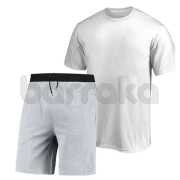 Conjunto Camiseta e Bermuda Masculina Basica Tendencia Lisa
