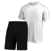 Conjunto Camiseta e Bermuda Masculina Basica Tendencia Lisa - Imagem 3