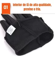 Luva Para Moto Impermeável Motoqueiro Térmica Touch - Imagem 5