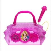 BOLSA COM MICROFONE INFANTIL SOM LUZES COLORIDAS CONECTA CELULAR MP3 ROSA MENINA ROCK SHOW - Imagem 2