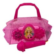 BOLSA COM MICROFONE INFANTIL SOM LUZES COLORIDAS CONECTA CELULAR MP3 ROSA MENINA ROCK SHOW - Imagem 3