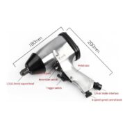 Chave De Impacto Pneumática Profissional Soquetes E Maleta - Imagem 3