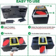 EMBARALHADOR MISTURADOR DE CARTAS 2 BARALHOS AUTOMATICO PARA POKER, TRUCO COMPLETO - Imagem 7