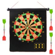 JOGO DE DARDOS MAGNETICO GRANDE TABULEIRO ALVO DUPLA FACE 38CM COM 6 PEÇAS KIT COMPLETO IMA SEGURO - Imagem 4