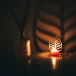 Suporte de Vela de Metal - Folha