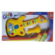 GUITARRA INFANTIL ELETRICA COM MICROFONE KARAOKE SOM E LUZ MUSICAL BEBE CRIANÇA - Imagem 2