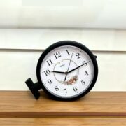 RELOGIO DE PAREDE DUPLA FACE VINTAGE ESTAÇAO DE TREM DECORATIVO RETRO PRETO LUXO - Imagem 2