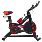 BICICLETA SPINNING BIKE ERGOMETRICA SEMI PROFISSIONAL 120KG CICLO COMPUTADOR DIGITAL LCD RODA INERCIA 13KG FITNESS - Imagem 3