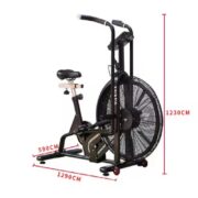 AIR BIKE PROFISSIONAL BICICLETA SPINNING CROSSFIT DISPLAY LCD AIRBIKE ERGOMETRICA ACADEMIA EM CASA PROFISSIONAL - Imagem 5