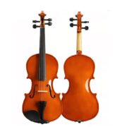 KIT VIOLINO ACUSTICO 4/4 COMPLETO MALETA LUXO ARCO MADEIRA COM BREU CAVALETE VIOLINISTA INICIANTE ESTOJO MOCHILA - Imagem 7