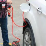 KIT BOMBA SUCCAO LIQUIDOS GASOLINA OLEO COMBUSTIVEIS COM INFLADOR DE AR ENCHE BOLAS PNEU TRANSFERENCIA MANUAL SUGADOR MULTIUSO MANGUEIRA EXTRATOR - Imagem 6