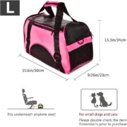 BOLSA TRANSPORTE CACHORRO GATO MOCHILA PET CANGURU CAES DOBRAVEL MALA VIAGEM ROSA - Imagem 3