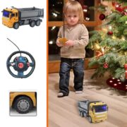 CAMINHAO CONTROLE REMOTO CARRINHO CACAMBA BASCULANTE CARRO CONSTRUCAO DIDATICO INFANTIL LED