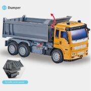 CAMINHAO CONTROLE REMOTO CARRINHO CACAMBA BASCULANTE CARRO CONSTRUCAO DIDATICO INFANTIL LED - Imagem 3