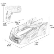 CARRINHO ESCALA PAREDE CARRO CONTROLE REMOTO SENSOR LASER ESCALADOR TETO ANTIGRAVIDADE - Imagem 8