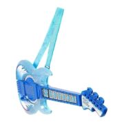 KIT MICROFONE GUITARRA INFANTIL ROCK STAR AMPLIFICADOR MUSICAL PEDESTAL KARAOKE MP3 CELULAR AZUL MENINO - Imagem 2