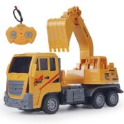 CAMINHAO CONTROLE REMOTO ESCAVADEIRA TRATOR CARRINHO CONSTRUCAO LUZ TRUCK ESTILO PROFISSIONAL