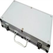 MALETA POKER 200 FICHAS ALUMINIO PROFISSIONAL JOGO OFICIAL BARALHO DADOS KIT COMPLETO - Imagem 2