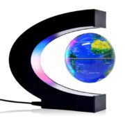 GLOBO TERRESTRE LED MAGNETICO GIRATORIO FLUTUANTE LEVITACAO ANTI GRAVIDADE LUMINARIA COM BASE DECORAÇÃO - Imagem 2