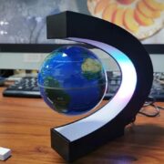 GLOBO TERRESTRE LED MAGNETICO GIRATORIO FLUTUANTE LEVITACAO ANTI GRAVIDADE LUMINARIA COM BASE DECORAÇÃO