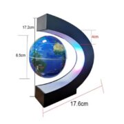 GLOBO TERRESTRE LED MAGNETICO GIRATORIO FLUTUANTE LEVITACAO ANTI GRAVIDADE LUMINARIA COM BASE DECORAÇÃO - Imagem 4