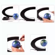 GLOBO TERRESTRE LED MAGNETICO GIRATORIO FLUTUANTE LEVITACAO ANTI GRAVIDADE LUMINARIA COM BASE DECORAÇÃO - Imagem 3