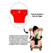 CADEIRINHA ALIMENTACAO BEBE PORTATIL ASSENTO INFANTIL REFEICAO COM CINTO DE SEGURANÇA AJUSTAVEL VIAGEM RESTAURANTE - Imagem 2