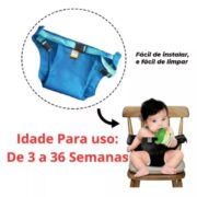 CADEIRINHA ALIMENTACAO BEBE PORTATIL ASSENTO INFANTIL REFEICAO COM CINTO DE SEGURANÇA AJUSTAVEL VIAGEM RESTAURANTE - Imagem 4