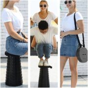 BANQUETA TELESCOPICA DOBRAVEL COM ALCA PRATICA PARA PESCA PRAIA FILA SHOW ACAMPAMENTO BOLSA PORTATIL VERMELHA - Imagem 5