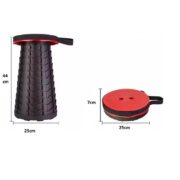 BANQUETA TELESCOPICA DOBRAVEL COM ALCA PRATICA PARA PESCA PRAIA FILA SHOW ACAMPAMENTO BOLSA PORTATIL VERMELHA - Imagem 4