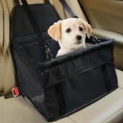 CADEIRINHA PET TRANSPORTE ASSENTO CACHORRO GATO CARRO VIAGEM PASSEIO DOBRAVEL COM BOLSO PRETA