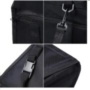 CADEIRINHA PET TRANSPORTE ASSENTO CACHORRO GATO CARRO VIAGEM PASSEIO DOBRAVEL COM BOLSO PRETA - Imagem 5