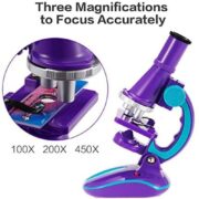 Microscópio Infantil Led 100x 200x 450x Completo Educativo - Imagem 5