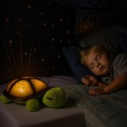 Abajur Tartaruga Pelucia 30 Cm Projetor Estrelas Led Música - Imagem 2