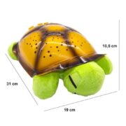 Abajur Tartaruga Pelucia 30 Cm Projetor Estrelas Led Música - Imagem 8