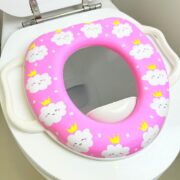 ASSENTO REDUTOR SANITARIO INFANTIL ALCAS ADAPTADOR ACOLCHOADO PARA VASO DESFRALDE CRIANÇA BEBE MENINAS - Imagem 5