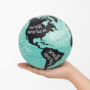 GLOBO TERRESTRE LUMINARIA DECORATIVA MAPA MUNDI ILUMINACAO LED E MOVIMENTO AUTOMATICO ESCRITORIO QUARTO SALA VINTAGE VERDE - Imagem 3