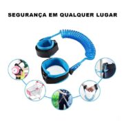 Pulseira Guia Azul Para Criança Passeio com Segurança e Anti-Perda Grandes Eventos - Imagem 5
