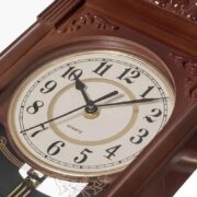 RELOGIO DECORATIVO DE PAREDE ESTILO ANTIGO VINTAGE COM PENDULO SALA HALL DESIGN RETRO MARROM - Imagem 2