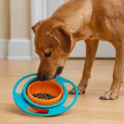 COMEDOURO PET GIRATORIO ALIMENTADOR INTELIGENTE PARA CACHORRO GATO DESIGN ROTATIVO SISTEMA ANTI SUJEIRA VERDE