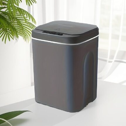 LIXEIRA AUTOMATICA CESTO DE LIXO INTELIGENTE 12L TAMPA SENSOR DE MOVIMENTO DESIGN MODERNO CINZA