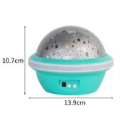 LUMINARIA LUZ NOTURNA DECORATIVA GLOBO PROJETOR 360 LED QUARTO INFANTIL AMBIENTE DIVERTIDO ADULTO CRIANCA VERDE - Imagem 3