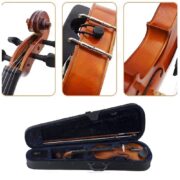 VIOLINO 1/4 ACUSTICO LUXO COMPLETO MALETA ARCO MADEIRA COM BREU CAVALETE VIOLINISTA INICIANTE INFANTIL ADULTO ESTOJO - Imagem 7