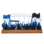 Escultura - Torcida - Preto, Azul e Branco