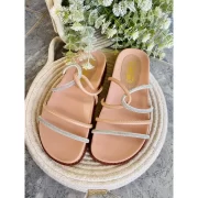 Sandália Papete Feminina Com Strass Podlinda - Imagem 2