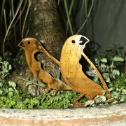 Escultura - Pássaros - Canarinhos da Terra